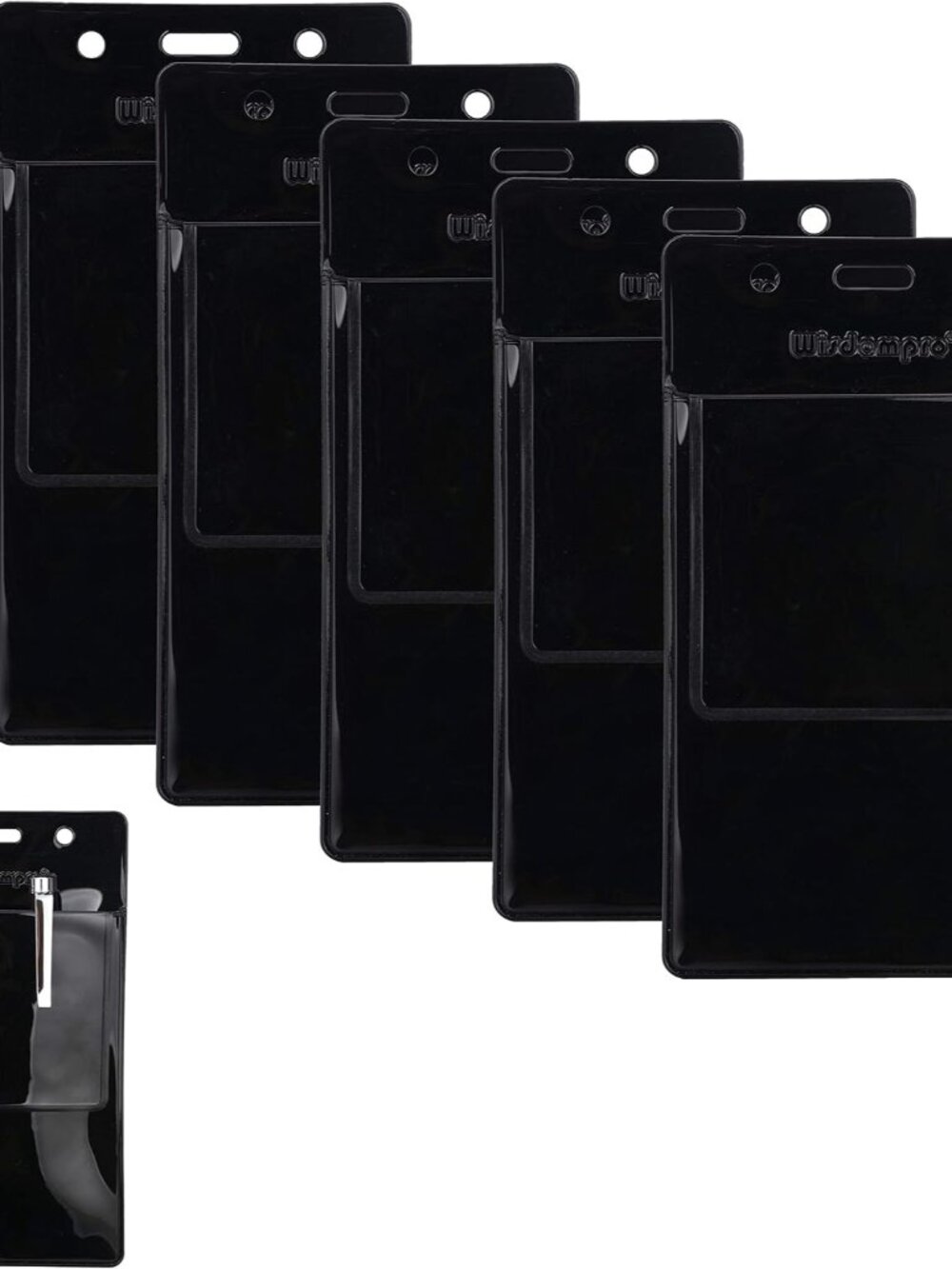 5 Pack Pocket Protector for Shirts/Lab Coats/Pants, Black